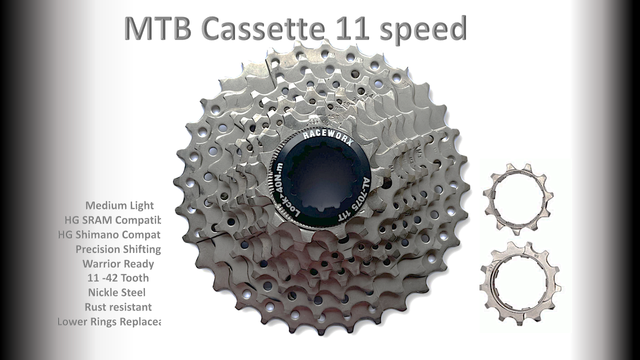 11s 11-42t Cassette Clusters Silver - HG - (For Recreational Use)