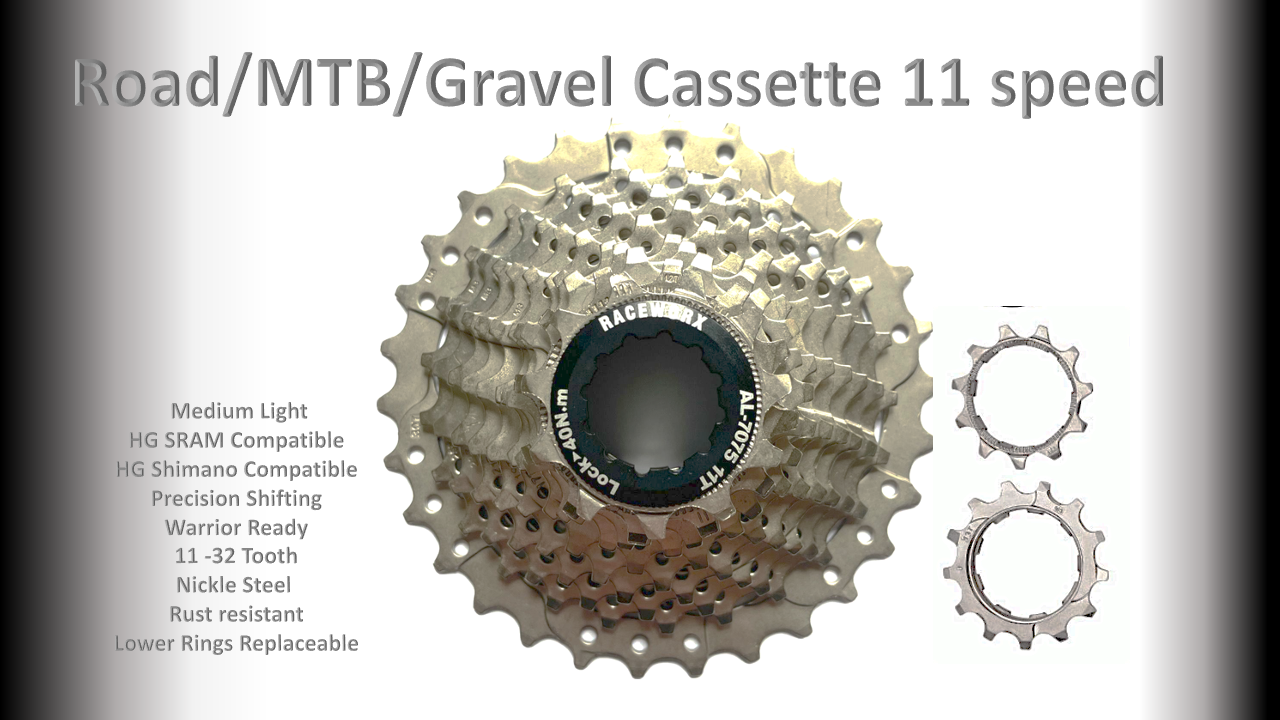11s 11-32t Cassette Cluster Silver - HG - (For Recreational Use)