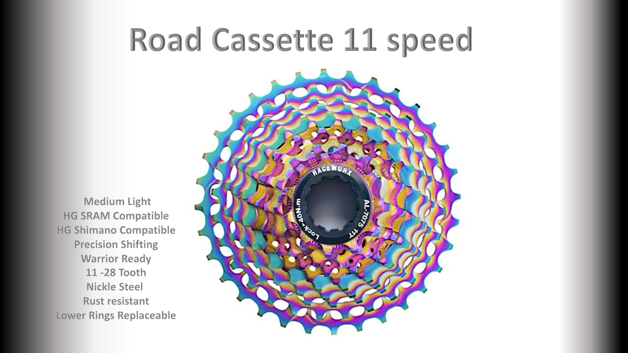 11s 11-28t Cassette Clusters Oil Slick - HG - (For Recreational Use)