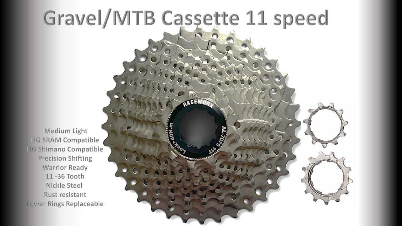 11s 11-36t Cassette Clusters Silver - HG - (For Recreational Use)