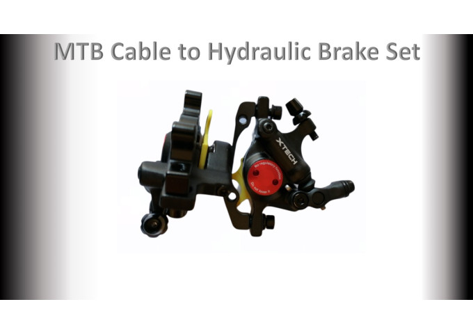 BRAKE MTB Cable to Hydraulic Brake Set - (Post Mount)
