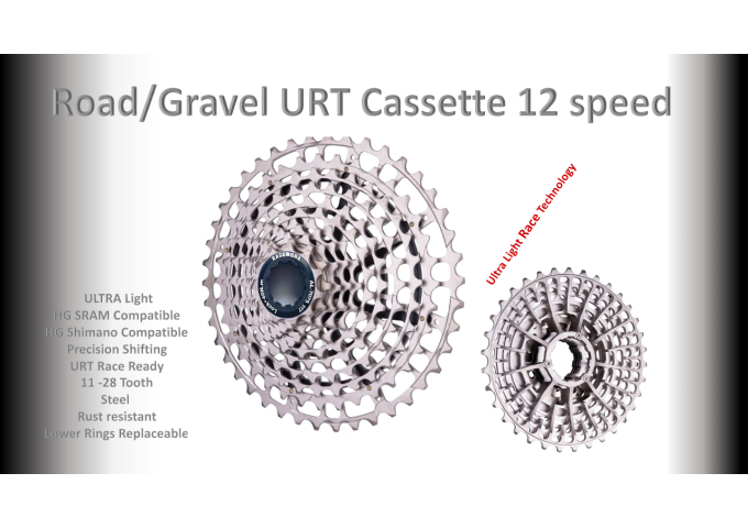 12s 11-28t Cassette Cluster Silver URT (Ultralight Race Technology) - HG