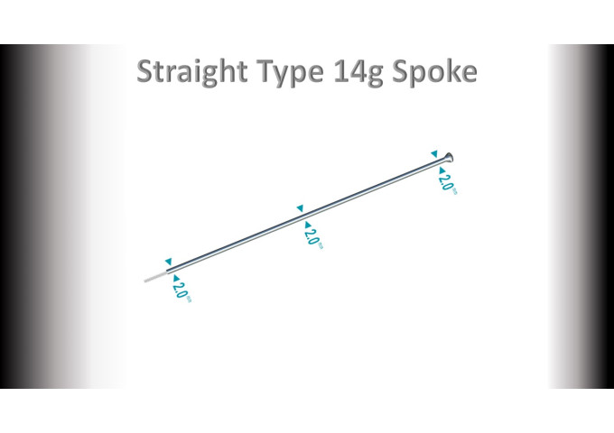 Spoke Straight Pull Black 295mm 14g 2mm