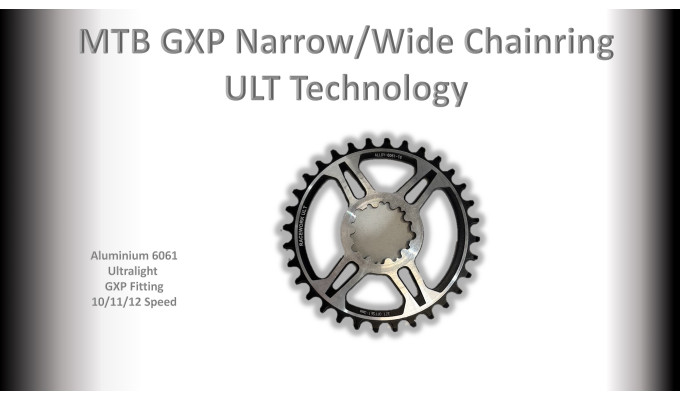 MTB (32T) 10/11/12s GXP 1x Round 3mm offset Black/Silver RACEWORX (Narrow/Wide Tooth Design) ULT