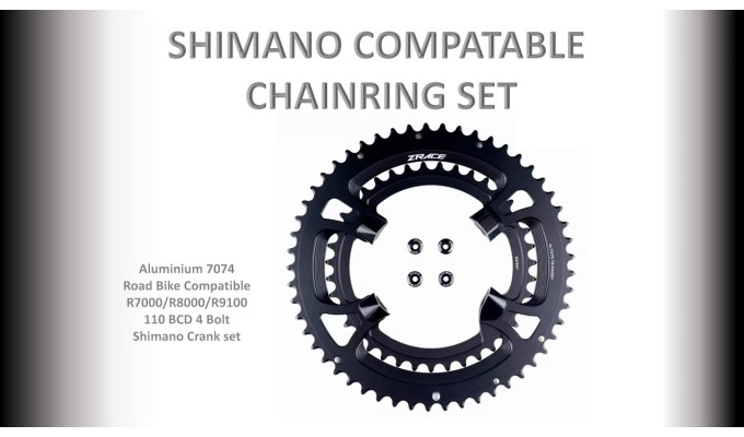ROAD (53/39T) 110BCD 4 Bolt (Shimano R7000/R8000/R9100) Set