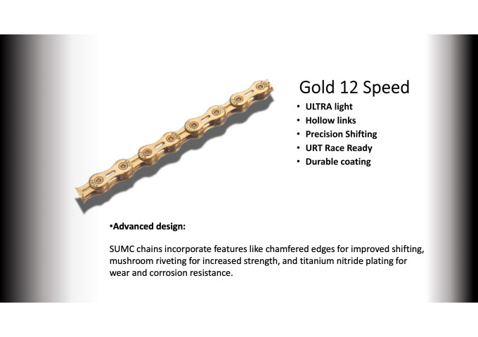 12s CHAIN SUMC  126 LINKS (SX12EL) Gold