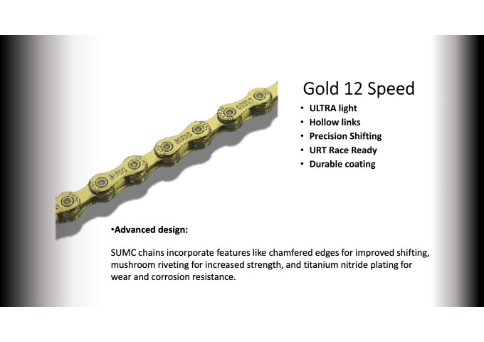 12s CHAIN SUMC  126 LINKS (SX12) Gold